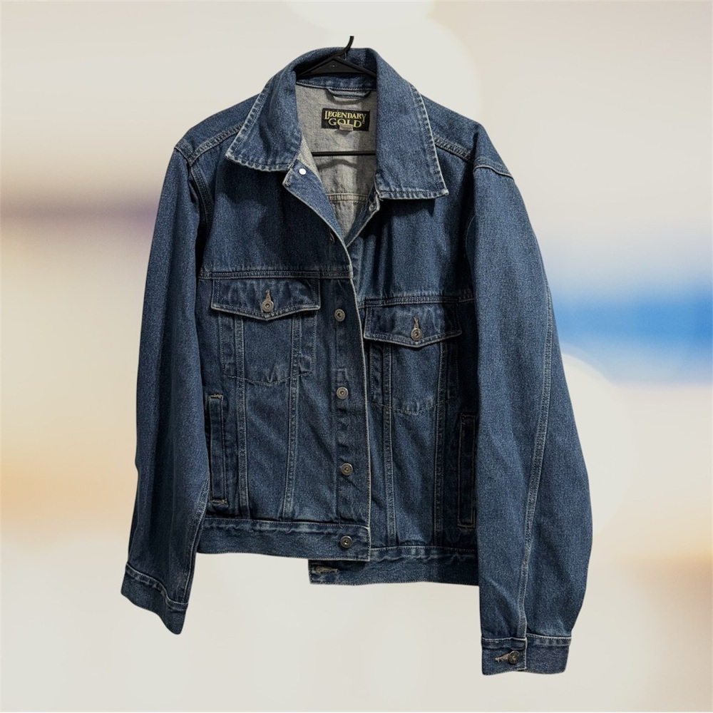 Legendary Gold Heavyweight Denim Jacket with Pockets - size M
